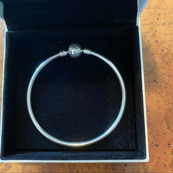 Pandora Moments retired silver bangle bracelet - Picture 1 of 5